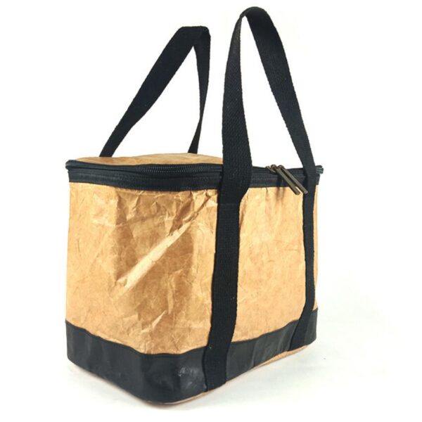 Picnic Cooler Bag Brown Paper Camping Lunch Bag Outdoor Activities Practical Food Storage Bag - 画像 4