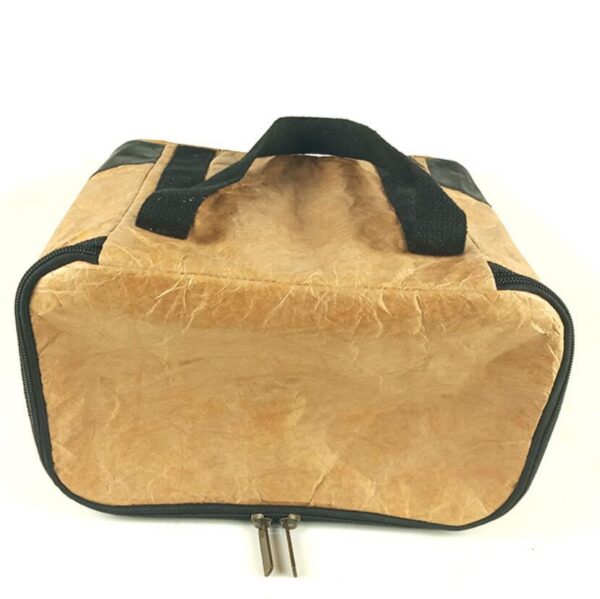 Picnic Cooler Bag Brown Paper Camping Lunch Bag Outdoor Activities Practical Food Storage Bag - 画像 5