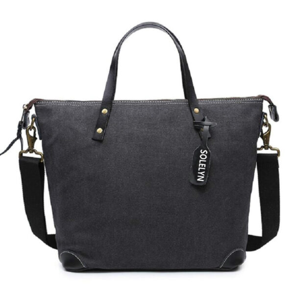Custom Recycled Large Womens Market Waxed Canvas Tote Bag