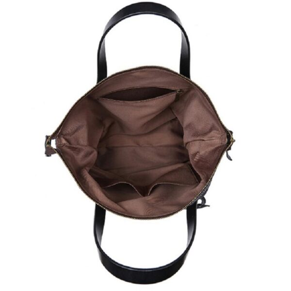 Custom Recycled Large Womens Market Waxed Canvas Tote Bag - 画像 4