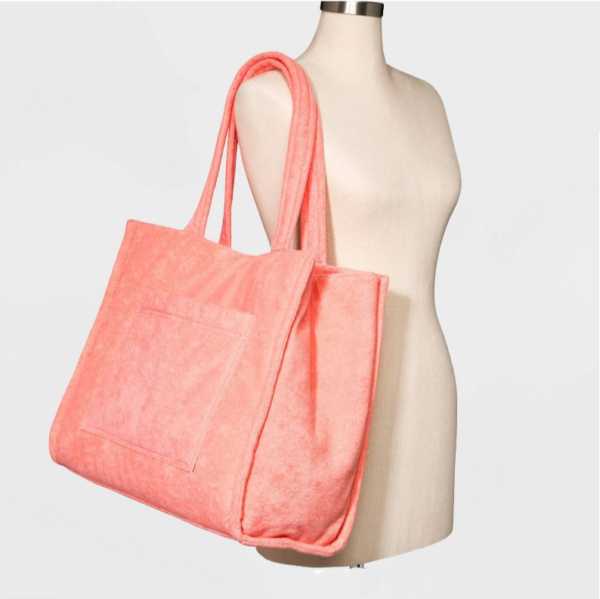 New Arrivals Woman Soft Terry Cloth Tote Bag Summer Beach Pool Tote Bag - Image 4