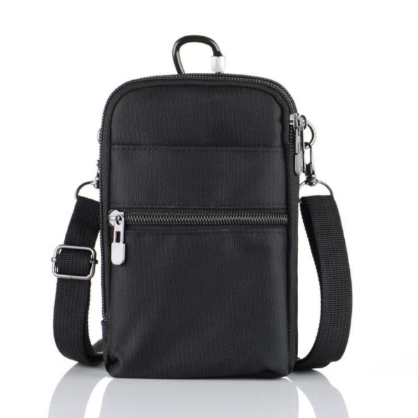 Passport Holder Travel Wallets Waist Bag Fashionable Men Ladies Black Nylon Rfid - 画像 2