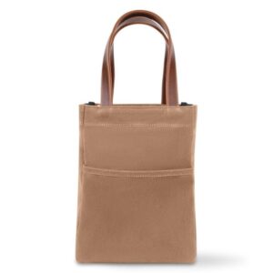 Canvas Wine Tote Bag Waterproof Wine Carrier Tote Bag Insulated 2 Bottle Cooler Bag