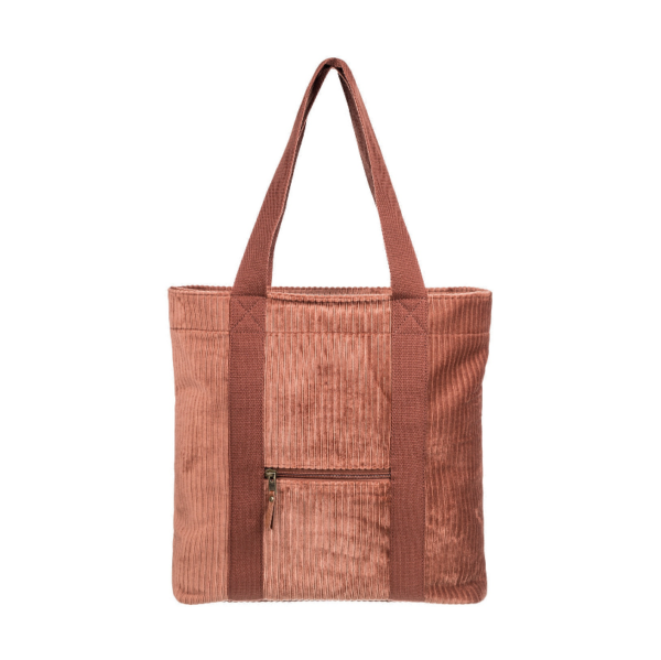 Fashion Women Corduroy Shoulder Bag Pink Corduroy Shopping Tote Bag with Inner Pocket - Image 4