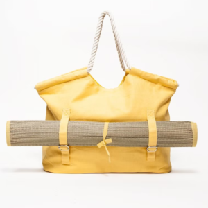 Woman Fashion Canvas Beach Tote and  Can Carry Beach Mat Polyester Yoga Bag