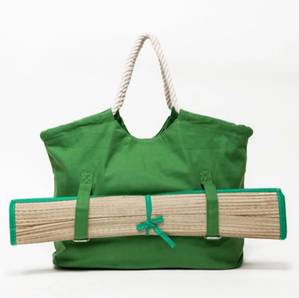 Woman Fashion Canvas Beach Tote and  Can Carry Beach Mat Polyester Yoga Bag - Изображение 2