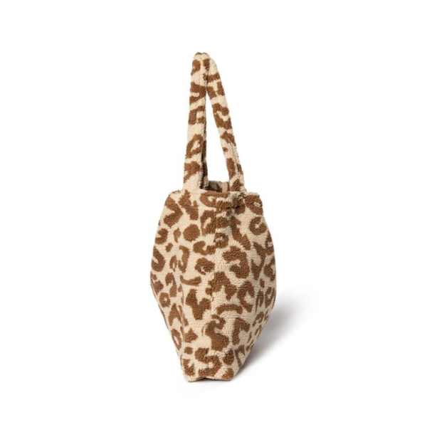 Fashion Winter Leopard Teddy Tote Bag Mommy Bag Sherpa Stroller Hanging Bag - 画像 4