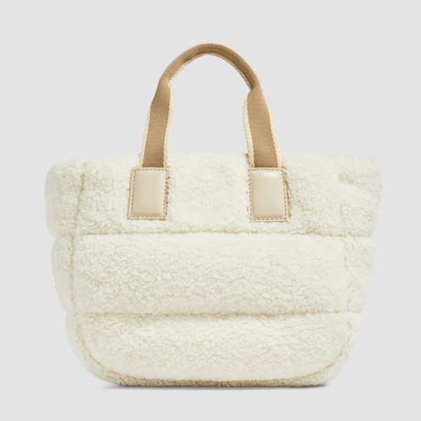 High Street Teddy Tote Shoulder Bag Soft Sherpa Padded Shoulder Tote Bag - Image 3