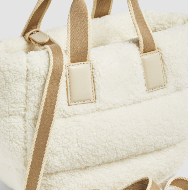 High Street Teddy Tote Shoulder Bag Soft Sherpa Padded Shoulder Tote Bag - Image 4