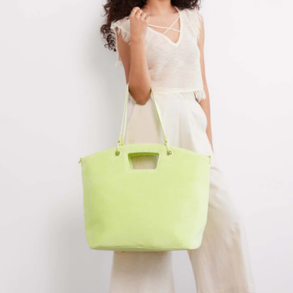 Women Polyester Terry Cloth Weekender Bag Toweling Tote Duffel in Trolley Handle - 画像 6