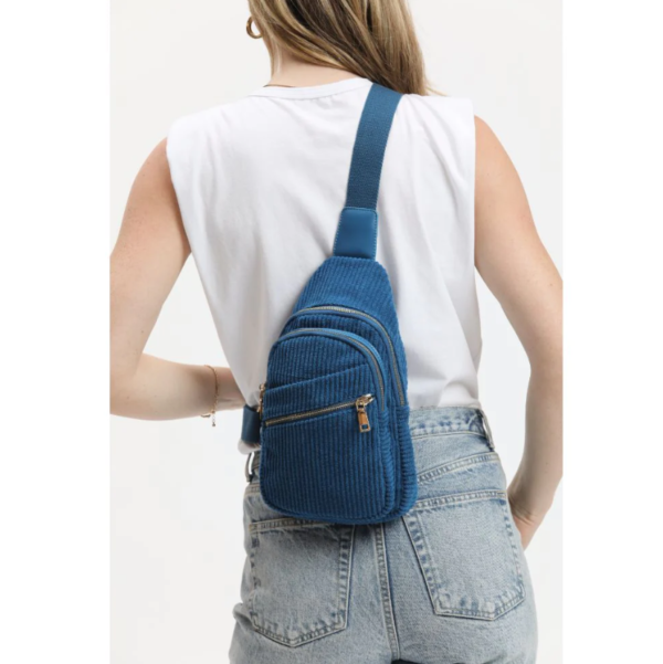 Corduroy Men's Crossbody Bag Outdoor Shoulder Bag Multifunctional Chest Bag Men's Casual Sling Travel - 画像 5