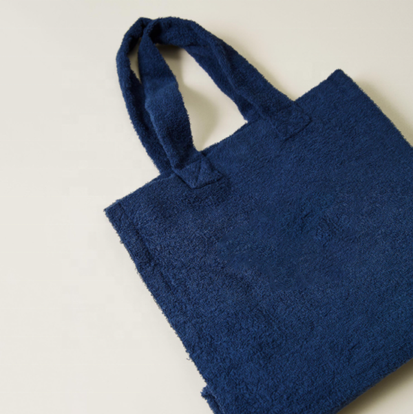 Nylon Terry Tote Bag Cute Terry Cloth Shopping Bag Shoulder Quilted Toweling Tote Bag - Image 3
