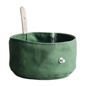 Waxed Canvas Dog Bowl Customization Waterproof Portable Pet Dog Bowl Bag