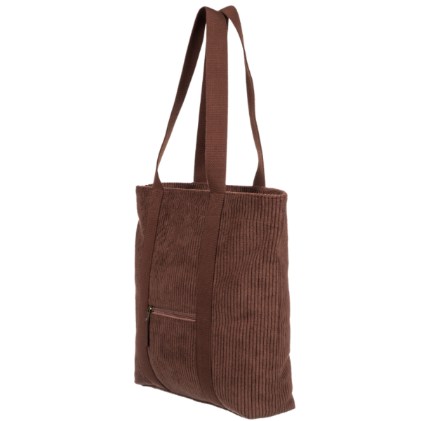 Fashion Cotton Corduroy Tote Bag for Women Canvas Shoulder Cord Purse with Inner Pocket - 画像 3