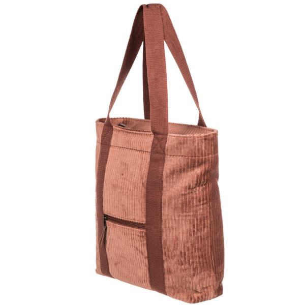 Corduroy Tote Bag for Women Large Shoulder Bag with Zipper and Pockets for Travel Gym Vacation - 画像 6