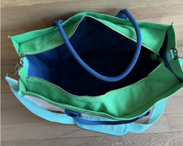 High-street New Collection Large Canvas Book Tote with Hat Carry Strap - Image 4