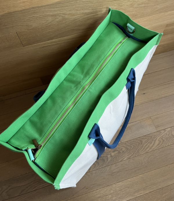 High-street New Collection Large Canvas Book Tote with Hat Carry Strap - Image 5