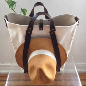 Hat Tote Bag Beach Bag With Double Straps for Holding Hats