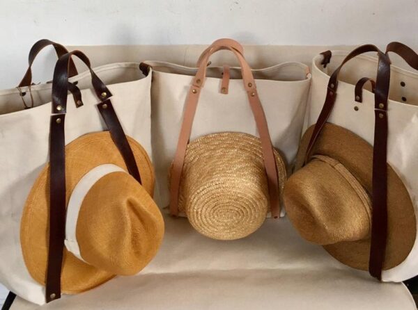 Hat Tote Bag Beach Bag With Double Straps for Holding Hats - 画像 6