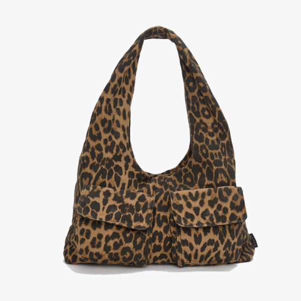 Fashion Women's Leopard Print PU Leather Shoulder Bag Vintage Zipper Underarm Bags - 画像 6