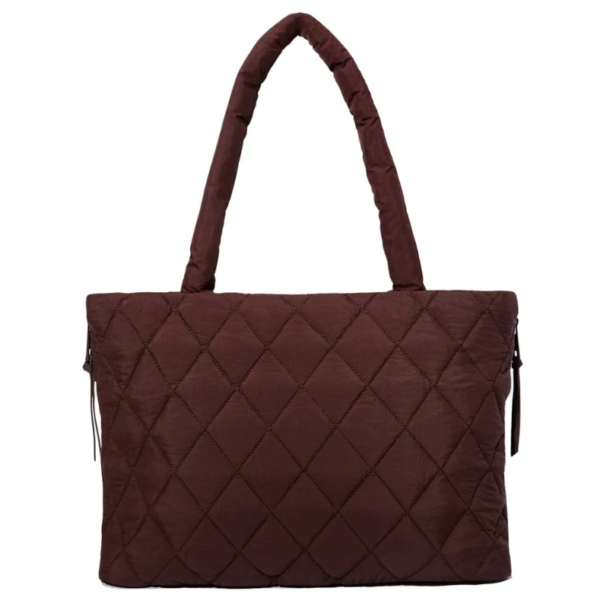 Nylon Women's Puffer Totes Fashion Quilted Shoulder Crossbody Bag Solid Color Rhombus Down Padded Handbag - 영상 2