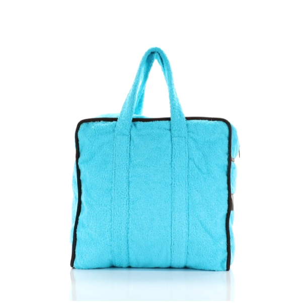 Soft Comfortable Terry Cloth Duffle Bag Toweling Cloth Beach Bag Fashion Terry Cloth Handbag - Image 2