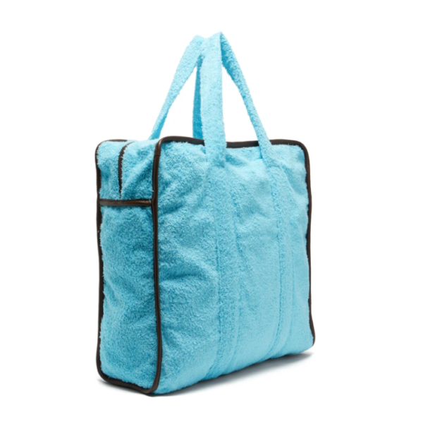 Soft Comfortable Terry Cloth Duffle Bag Toweling Cloth Beach Bag Fashion Terry Cloth Handbag - Image 3