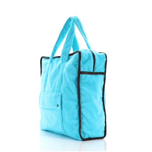 Soft Comfortable Terry Cloth Duffle Bag Toweling Cloth Beach Bag Fashion Terry Cloth Handbag - Image 5
