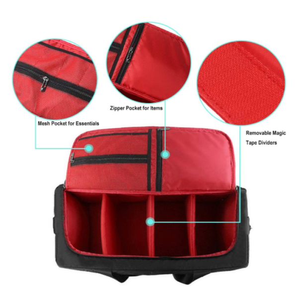 Travel Duffel Bag - 3 Adjustable Compartment Dividers - for Shoes, Clothing and Gym - Image 5