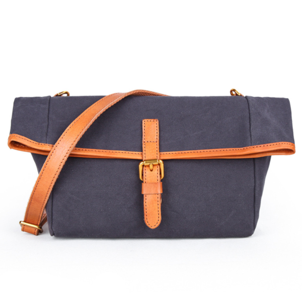 Custom Logo Shopping Bag Crossbody Canvas Messenger Bag Large Cotton Canvas Tote Bag - 画像 5