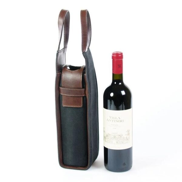 Festival Canvas Single Wine Gift Bag Waterproof Canvas Wine Bottle Bag - 영상 6