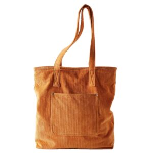 Women High Capacity Women Corduroy Beach Bag Ladies Casual Solid Color Shoulder Bag