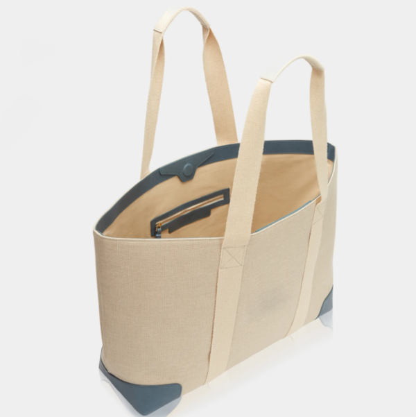 Cotton Corduroy Beach Bag for Women Canvas Pool Waterproof Tote Bag Large Capacity Swim Tote - 画像 3