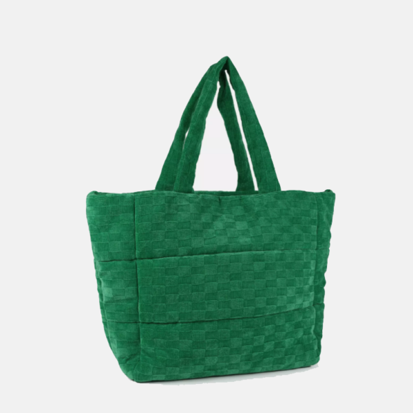 Towel Cloth Tote Shopping Bag Terry Cloth for Women Beach Bag - Image 2