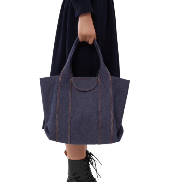 Fashion Large Capacity Tote Bag for Women Heavy-Weight Brand Organic Cotton Shopping Bag - Imagem 6