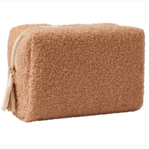 Teddy Cloth Fabric Makeup Bag Cute Cosmetics Bag Packing Cube Faux Fur Toiletry Bag