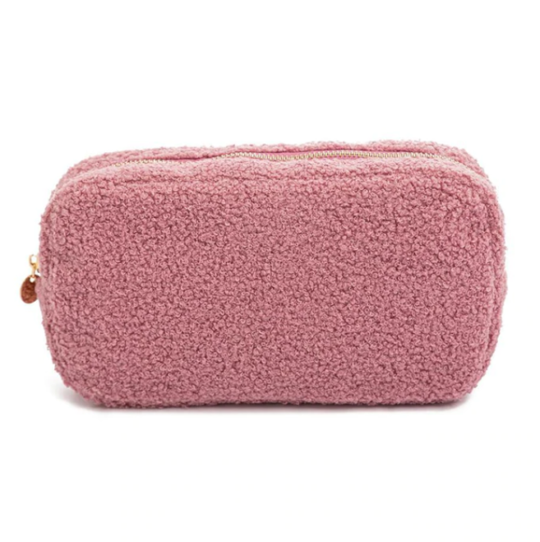 Teddy Cloth Fabric Makeup Bag Cute Cosmetics Bag Packing Cube Faux Fur Toiletry Bag - Bild 6