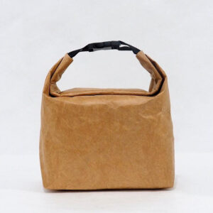 Brown Durable Waterproof Coated Dupont Paper Thermal Bag Insulated Lunch Cooler Tyvek Bag for Food