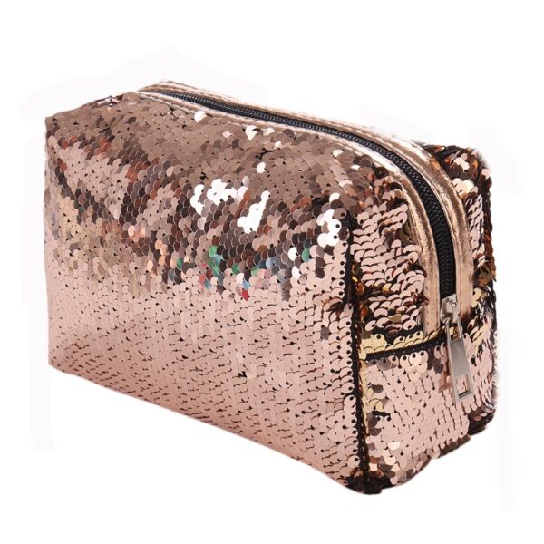 New Shiny Sequin Envelope Bag Women Cosmetic Clutch Handbag Waterproof Sparkly Reversible Sequins Glitter Cosmetic Bag - Bild 2