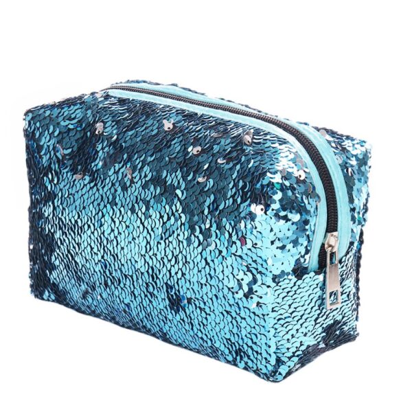 New Shiny Sequin Envelope Bag Women Cosmetic Clutch Handbag Waterproof Sparkly Reversible Sequins Glitter Cosmetic Bag - Bild 3
