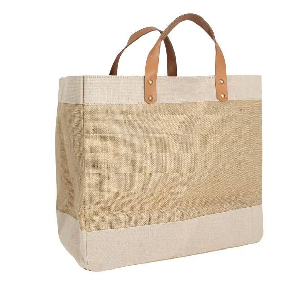 Custom Printed Logo Eco Reusable Burlap Handbag Shopping Jute Tote Bag