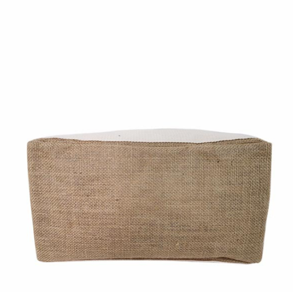 Custom Printed Logo Eco Reusable Burlap Handbag Shopping Jute Tote Bag - 画像 5
