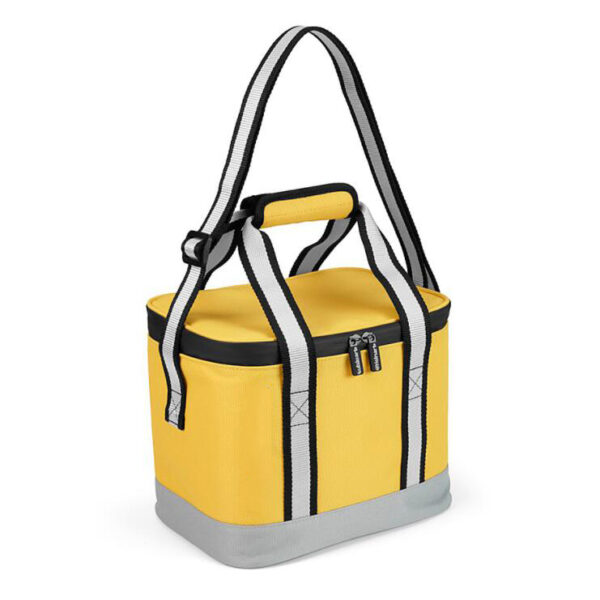 Waterproof Insulated Nylon Square Polyester Lunch Tote Bag Yellow Reusable Lunch Bag - 画像 2
