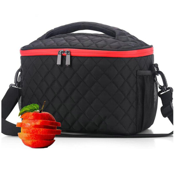 Solid Quilted New Oxford Lunch Bag Outdoor Picnic Bag Portable Large Insulation Bag - 画像 5