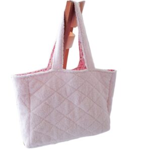 High Quality Terry Cloth Beach Tote Bag Women's Quilted Shopping Bag