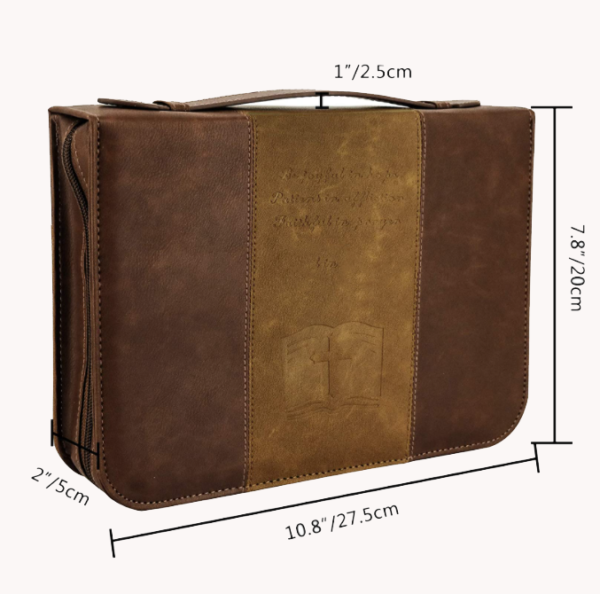Custom Extra Large PU Carrying Bible Case Protective Church Bag with Book Cover - 画像 4