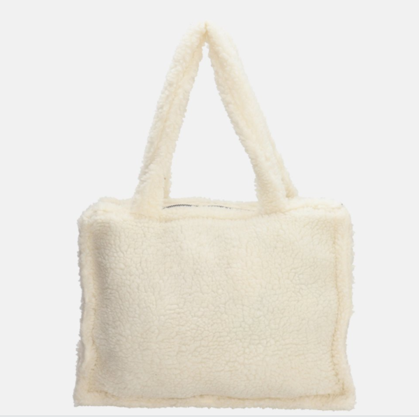 Winter Christmas Plush Faux Fur Weekend Bag Soft Warm Shoulder Crossbody Purse Shopping Teddy Tote Pink Handbags - Bild 4