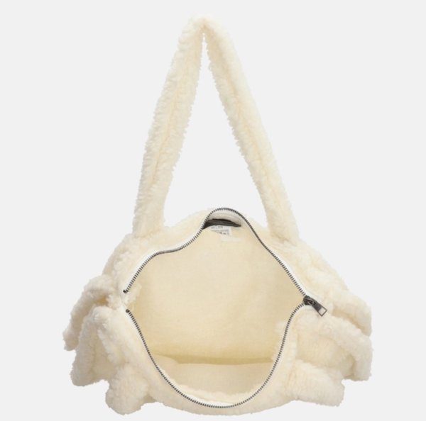 Winter Christmas Plush Faux Fur Weekend Bag Soft Warm Shoulder Crossbody Purse Shopping Teddy Tote Pink Handbags - Bild 6