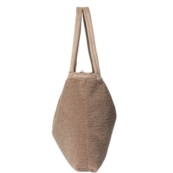 New Style Ladies Teddy Tote Handbag Large Capacity Bride Tote Bag Custom Faux Fur Shoulder Shopping Bag Winter - Bild 3