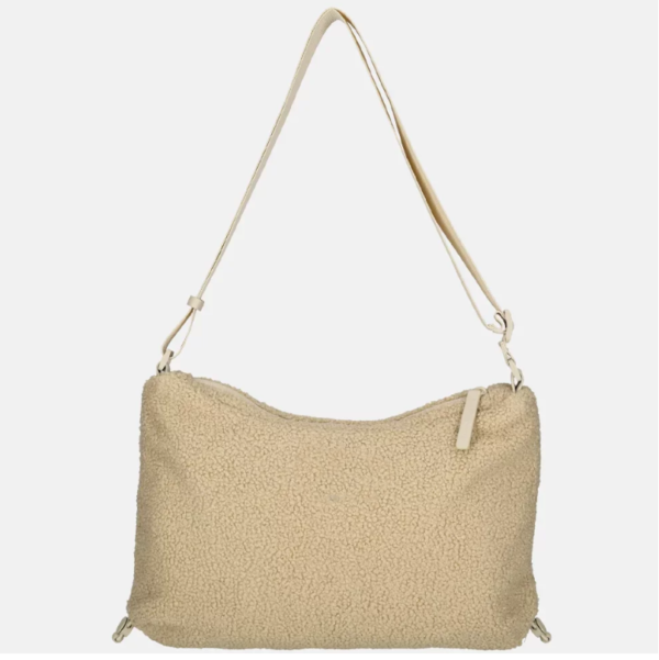 New High-street Women Teddy Shoulder Bag Light Weight Sherpa Puffer Tote Bag - 画像 4